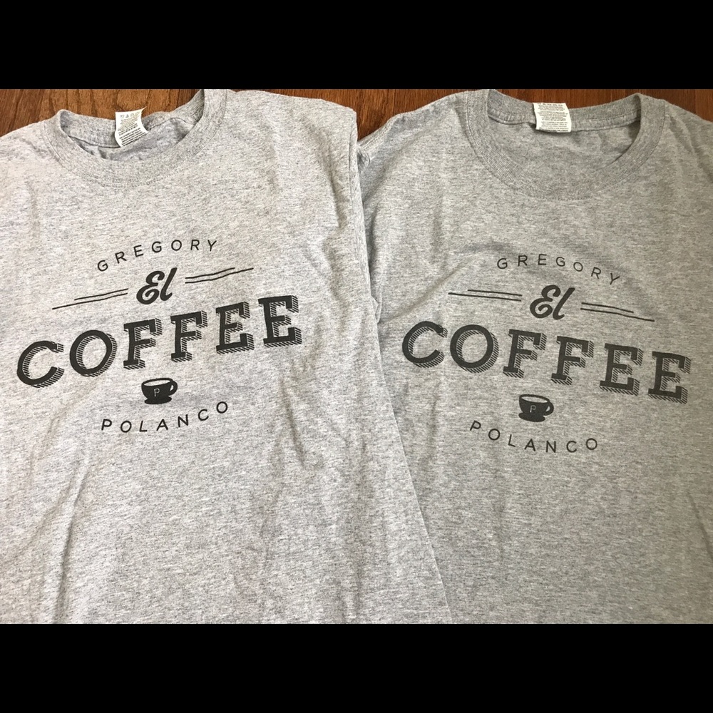 Two for one NEW El Coffee t-shirts gray bundle small unisex